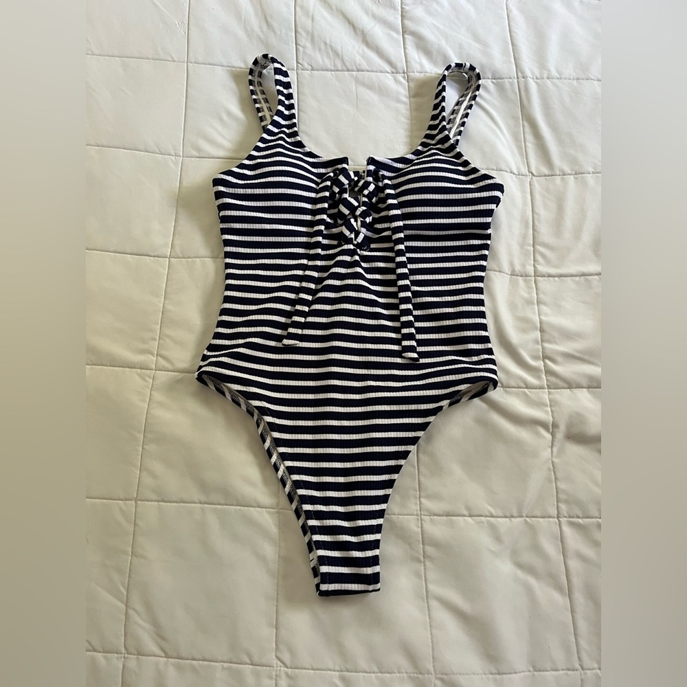 Excellent condition striped padded one piece swimsuit